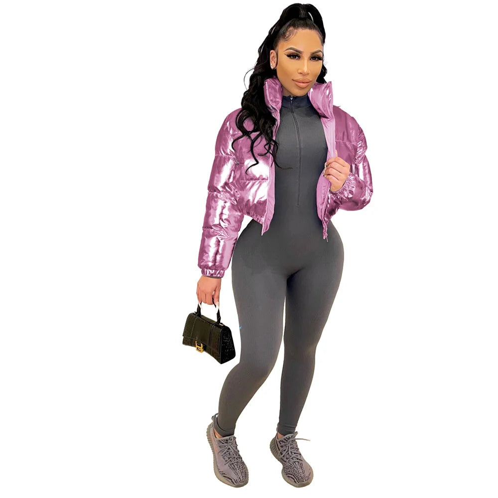 Manteau col rabattu et fermetures éclair pour femmes