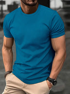 T-shirt à manches courtes et col rond pour hommes