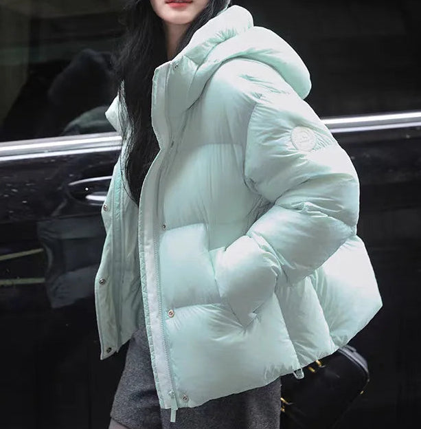 Manteau d'hiver chaud à capuche pour femme