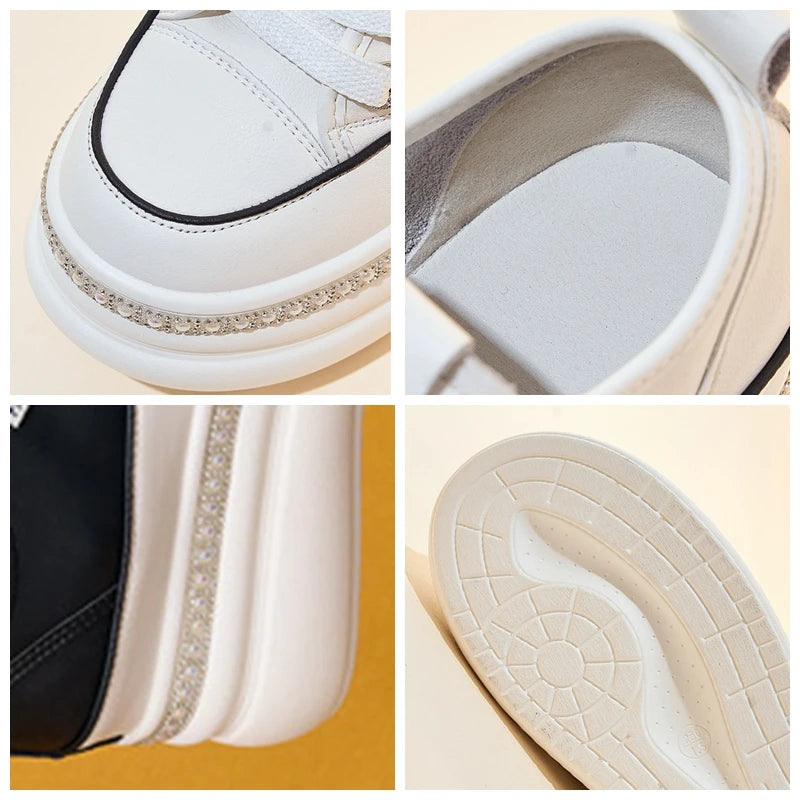 Baskets à semelle compensée en microcarence pour femmes