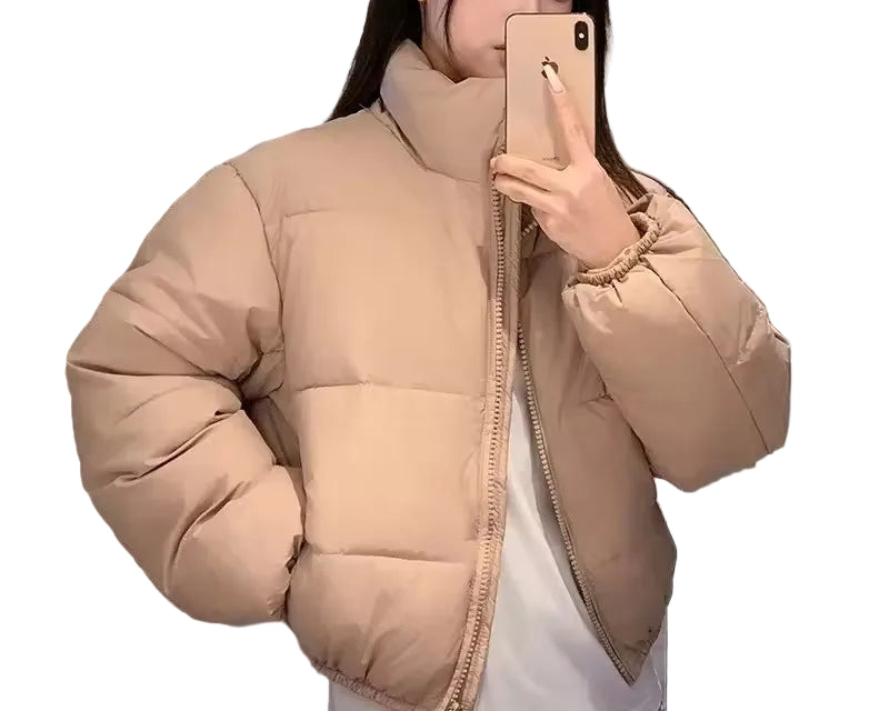 Manteau courte d'hiver en coton pour femme