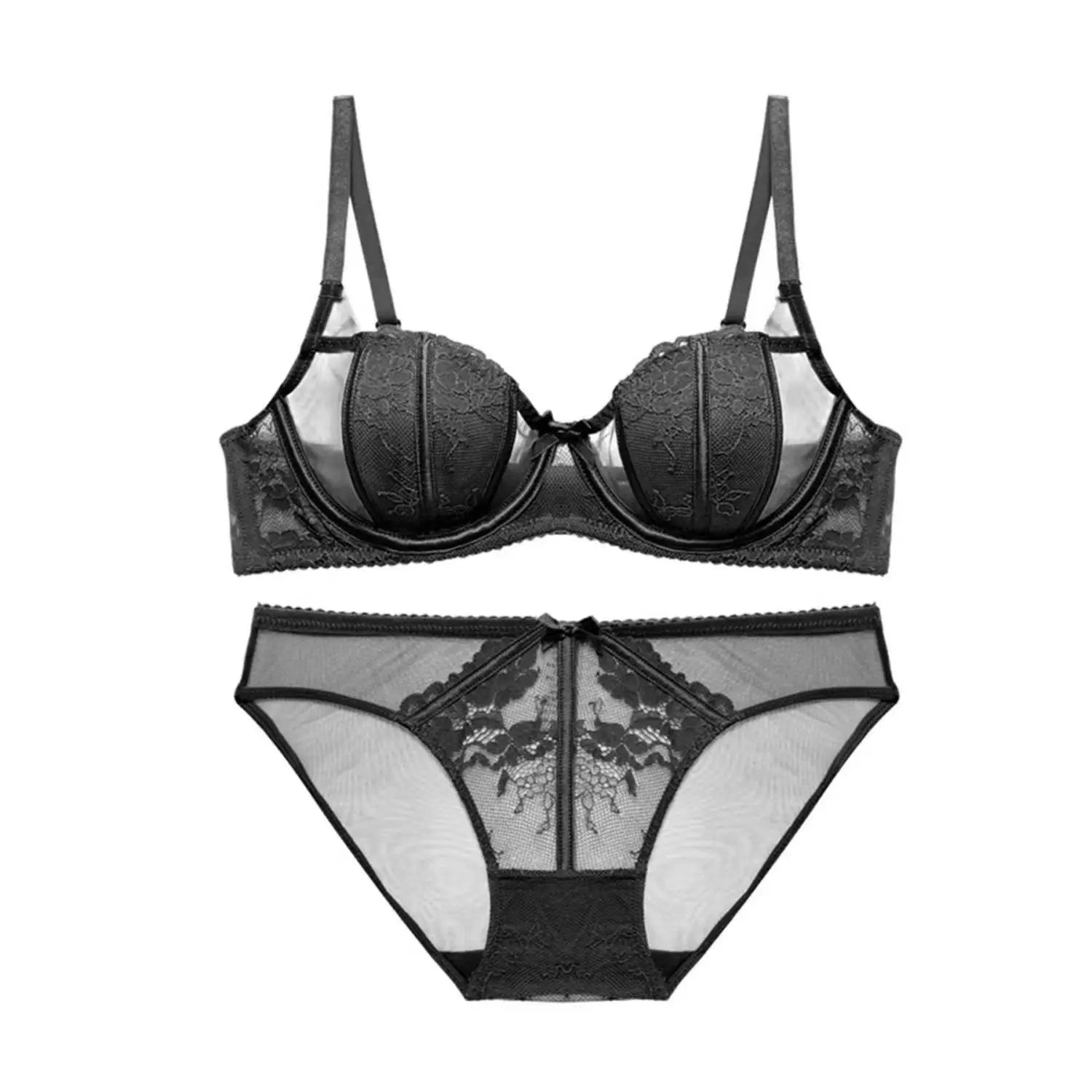 Soutien-gorge à armatures en dentelle française pour femme