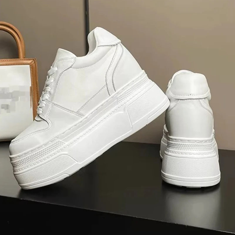 Basket en cuir véritable pour femme