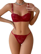 Ensemble de sous-vêtements en dentelle sexy pour femmes