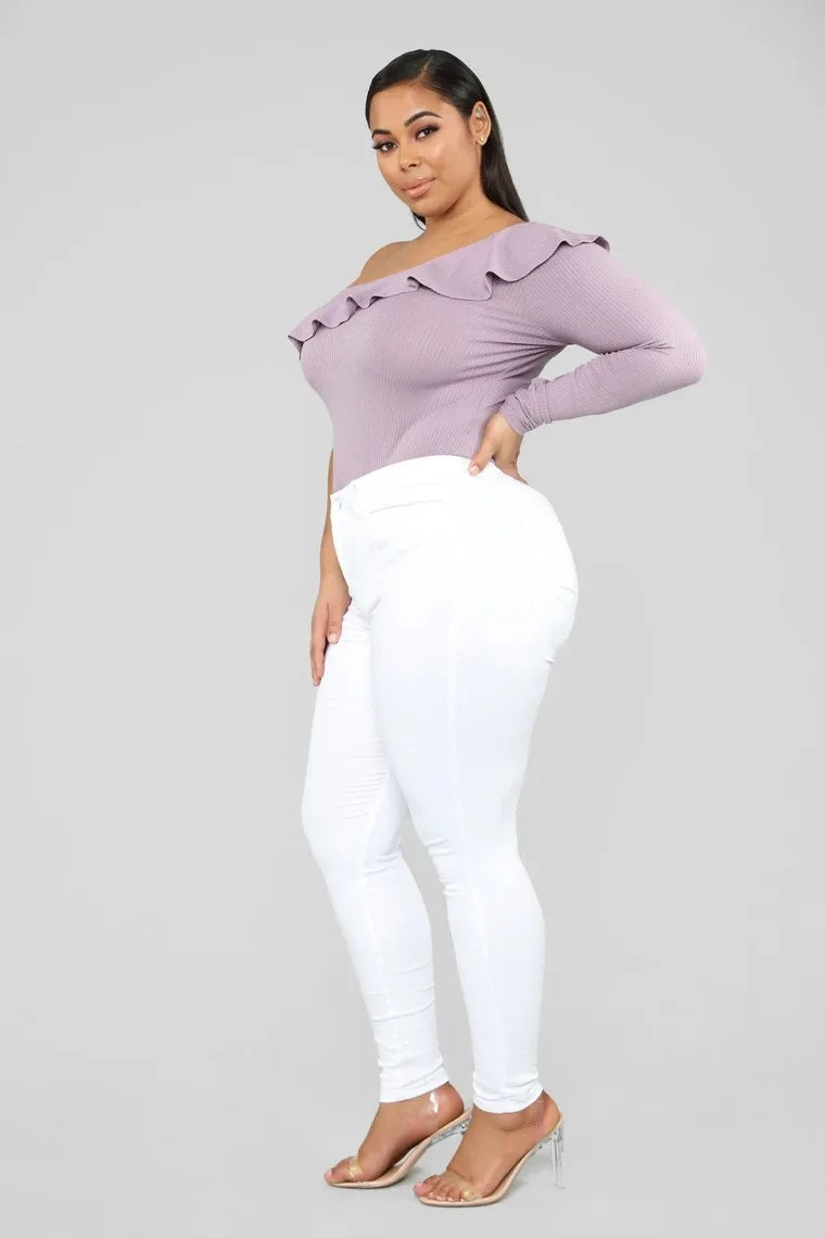 Jean taille haute pour femmes, pantalon crayon, extensible, Slim, décontracté, grande taille