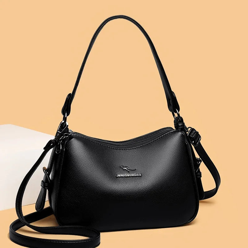 Sac fourre-tout en cuir de vache 100% véritable pour femmes