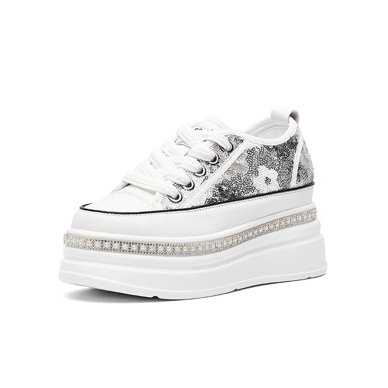 Basket synthétique microfibre en cuir pour femmes