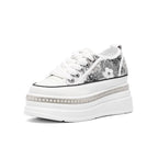 Basket synthétique microfibre en cuir pour femmes