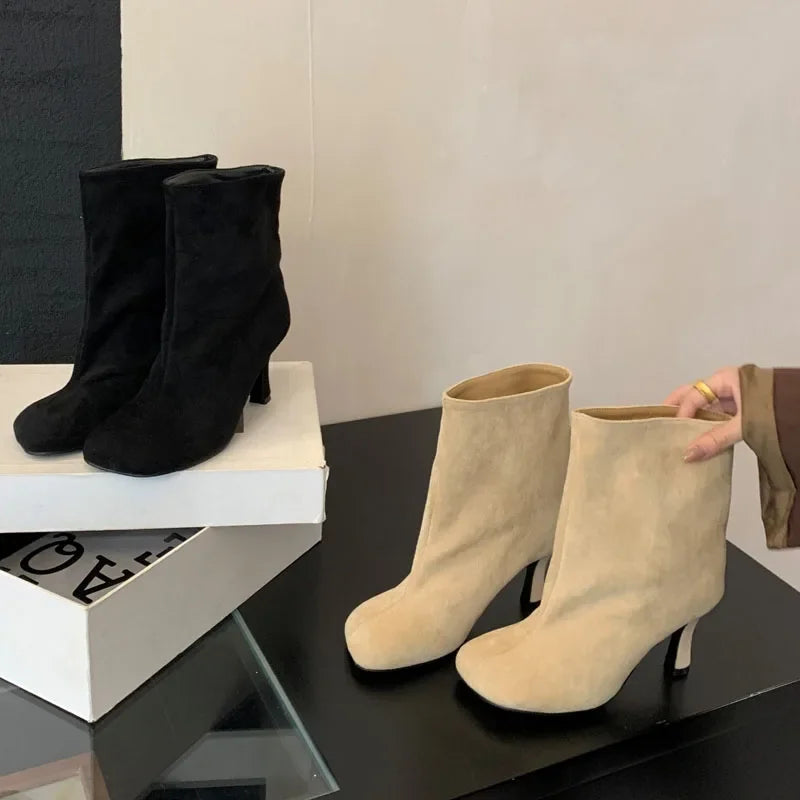 Bottines à bout rond pour femmes