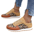 Chaussures basses à imprimé léopard pour femmes
