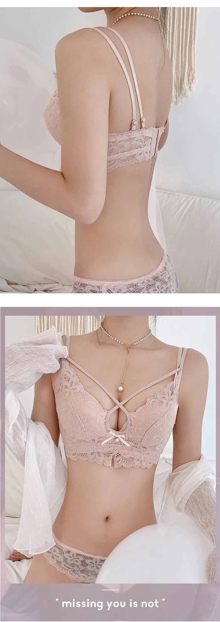 Ensemble de lingerie en dentelle florale pour femmes