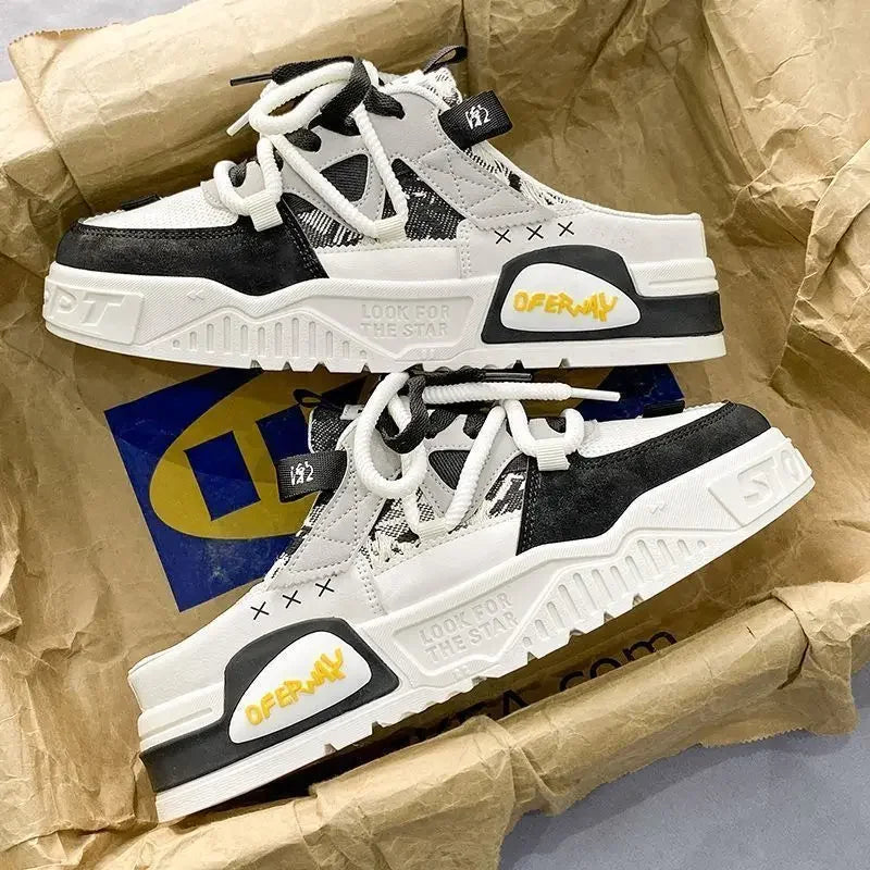 Chaussures à plateforme décontractées respirantes pour homme