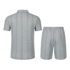 Ensemble deux pièces polo décontracté à manches courtes et short pour hommes