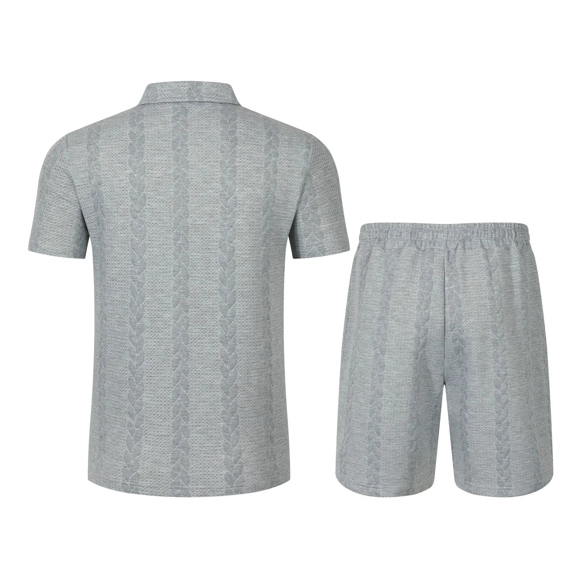 Ensemble deux pièces polo décontracté à manches courtes et short pour hommes