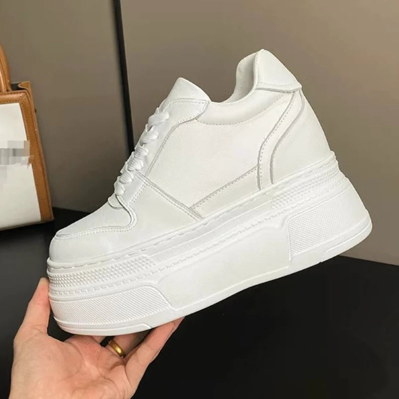 Basket en cuir véritable pour femme