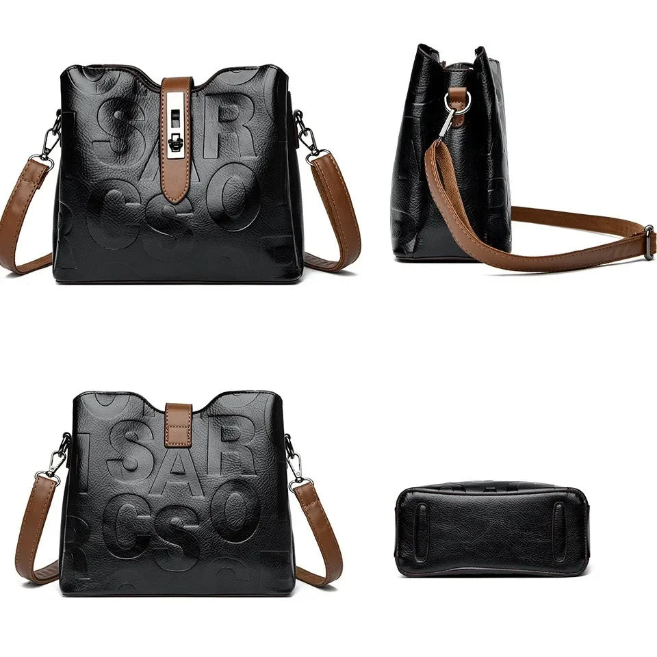 à bandoulière décontractés en cuir PU pour femmes