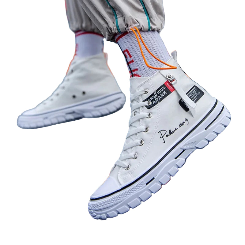 Baskets montantes en toile respirante pour hommes