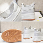 Baskets à plateforme en cuir pour femmes