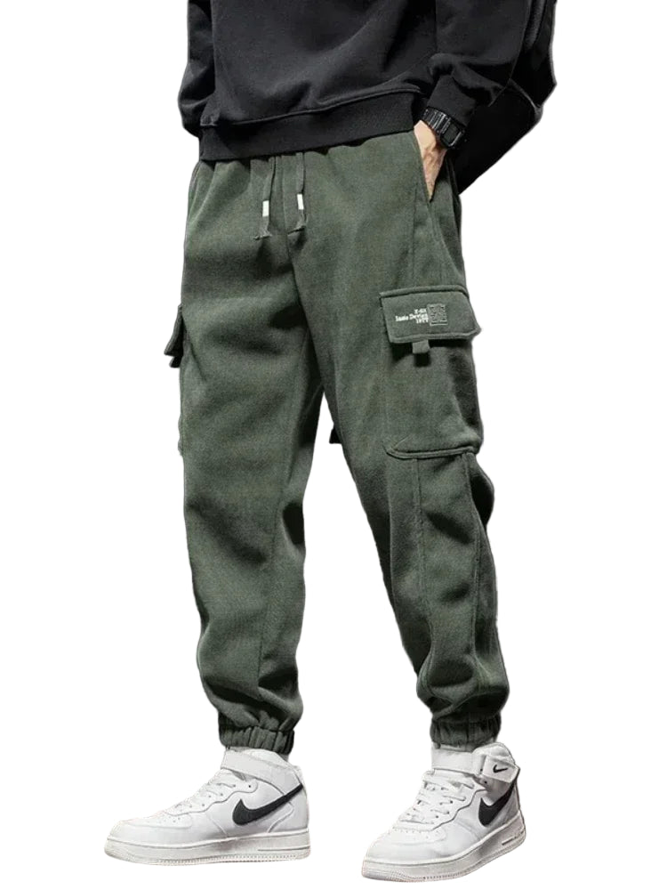 Pantalon décontracté à taille élastique pour hommes