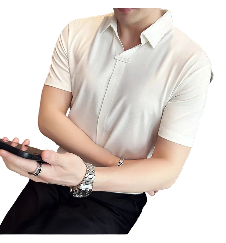 Polo d'été extensible pour hommes