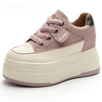 Baskets en cuir véritable femmes