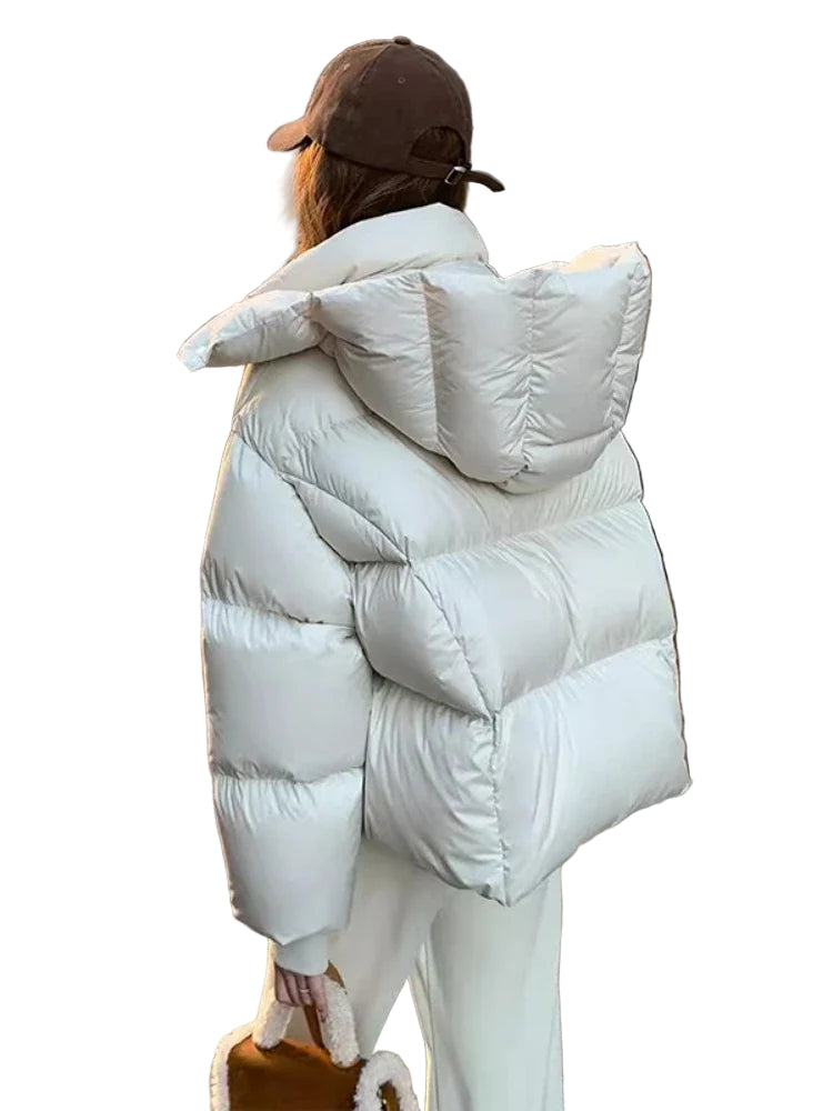 Doudoune épaisse à capuche pour femme