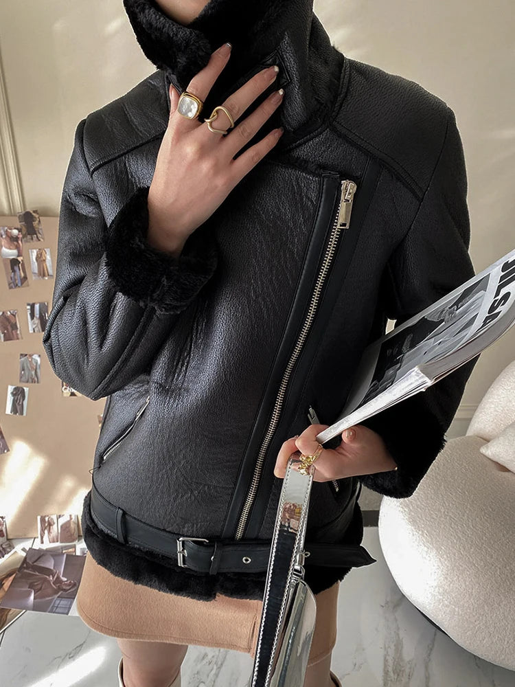 Veste en fausse fourrure pour femmes