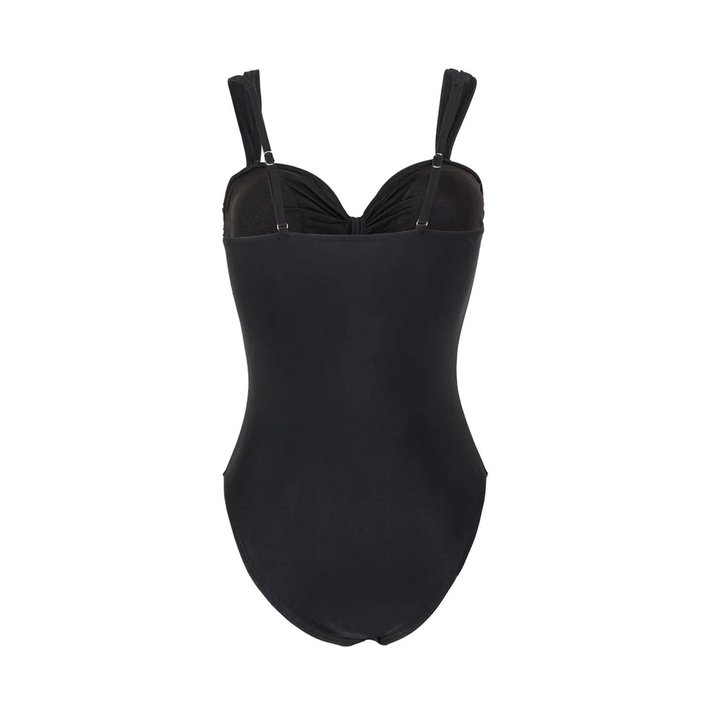 Maillot de bain une pièce à fleurs en métal pour femmes