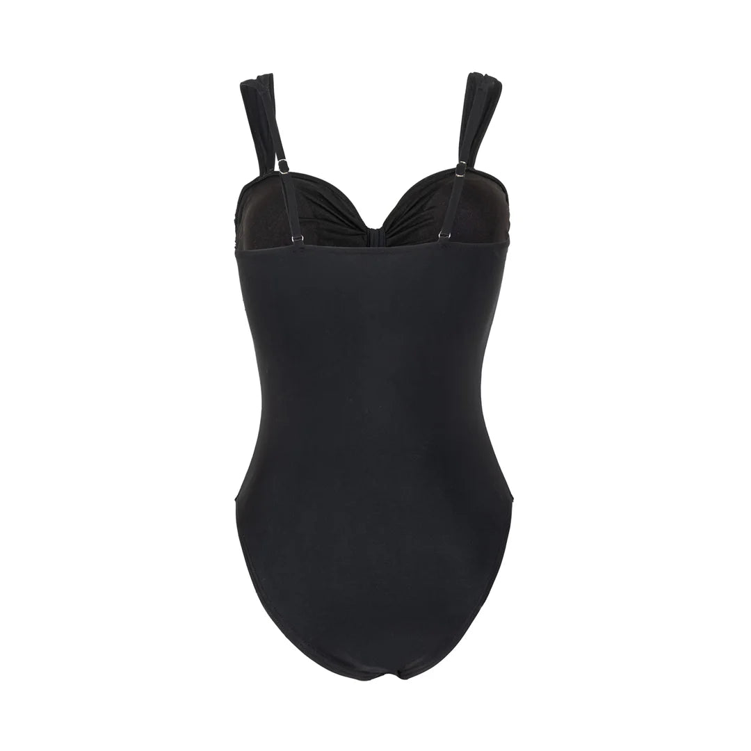 Maillot de bain une pièce à fleurs en métal pour femmes