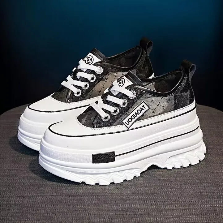 Baskets en cuir véritable pour femmes