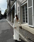 Robe élégante à manches évasées pour femmes