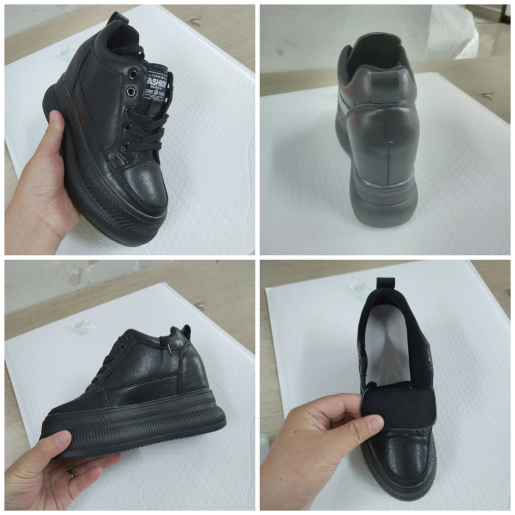 Baskets  en cuir de vache véritable pour femmes