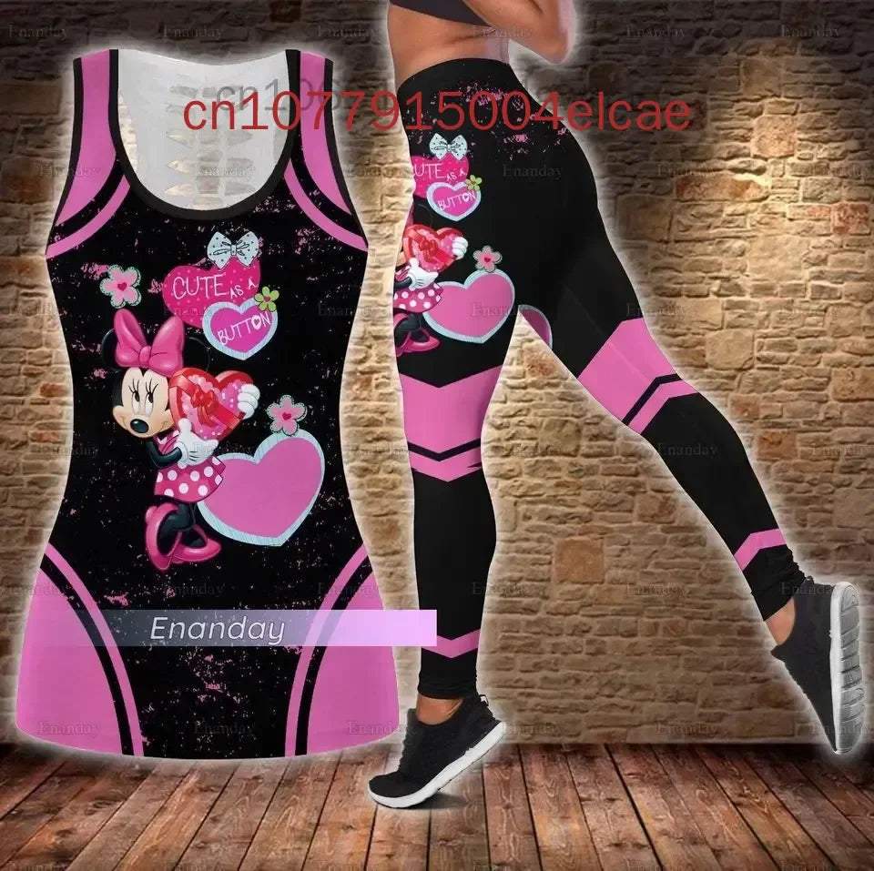 Ensemble débardeur et Leggings Disney Minnie Mous pour femmes