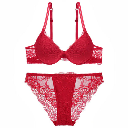 Ensembles de lingeries Soutien-gorge en coton fin brodé pour femme