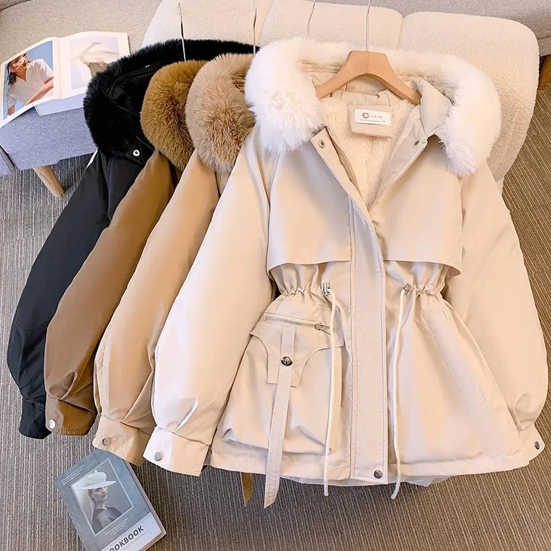 Manteau d'hiver rembourrée à capuche pour femme