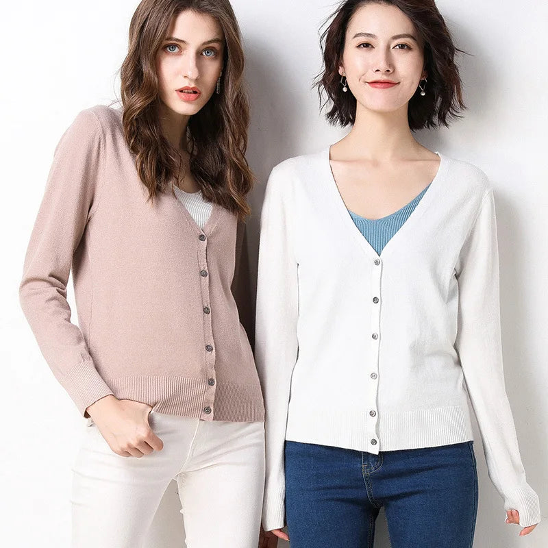 Cardigans à simple boutonnage pour femmes