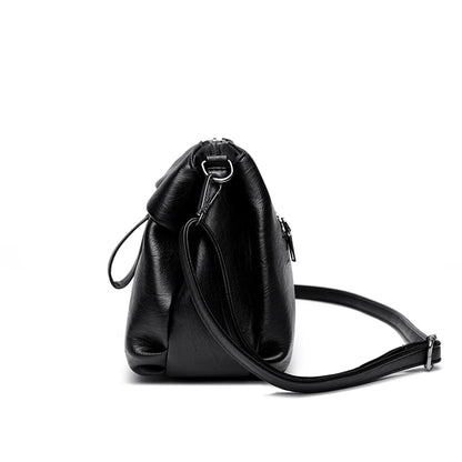 Sac à bandoulière en cuir souple pour femme