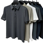 T-shirt à manches courtes en maille de soie glacée pour hommes