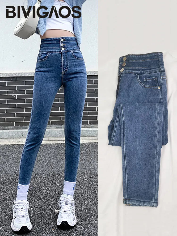 Jean Slim Vintage pour femme, très extensible pour femmes