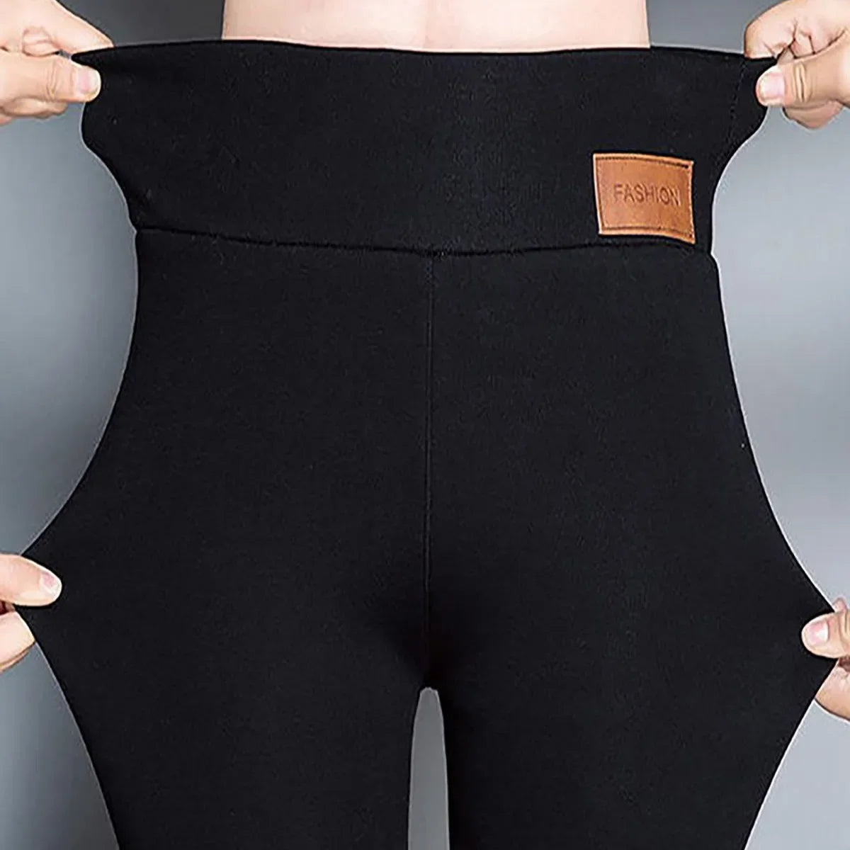 Leggings taille haute en velours d'agneau épais pour femmes
