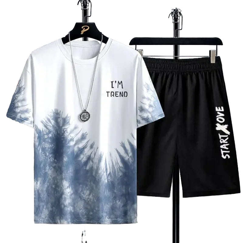 Ensemble short et  t-shirt à manches courtes pour hommes
