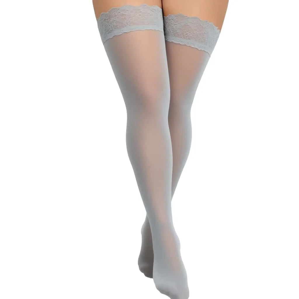 Bas surdimensionné noir grande taille en dentelle pour femmes