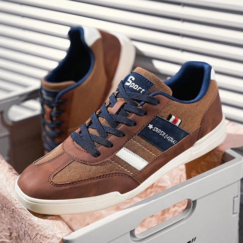 Baskets à plateforme en denim pour hommes