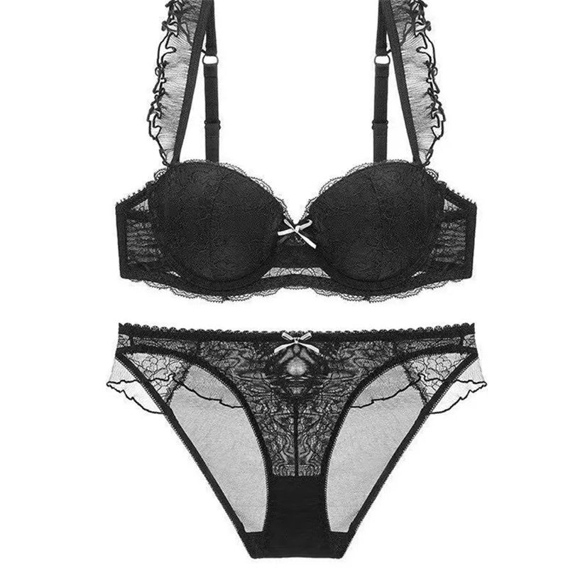 Ensemble soutien-gorge et culotte en dentelle pour femmes