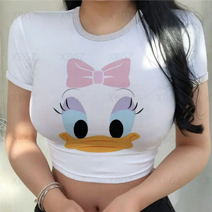 T-shirt Disney Donald Duck pour femmes haut court