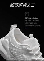 Baskets en maille respirante blanche pour hommes et femmes