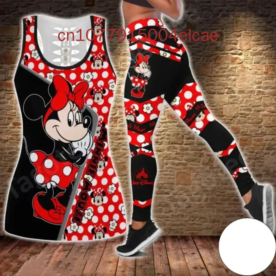 Ensemble débardeur et Leggings Disney Minnie Mous pour femmes