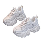 Basket en cuir véritable pour femme