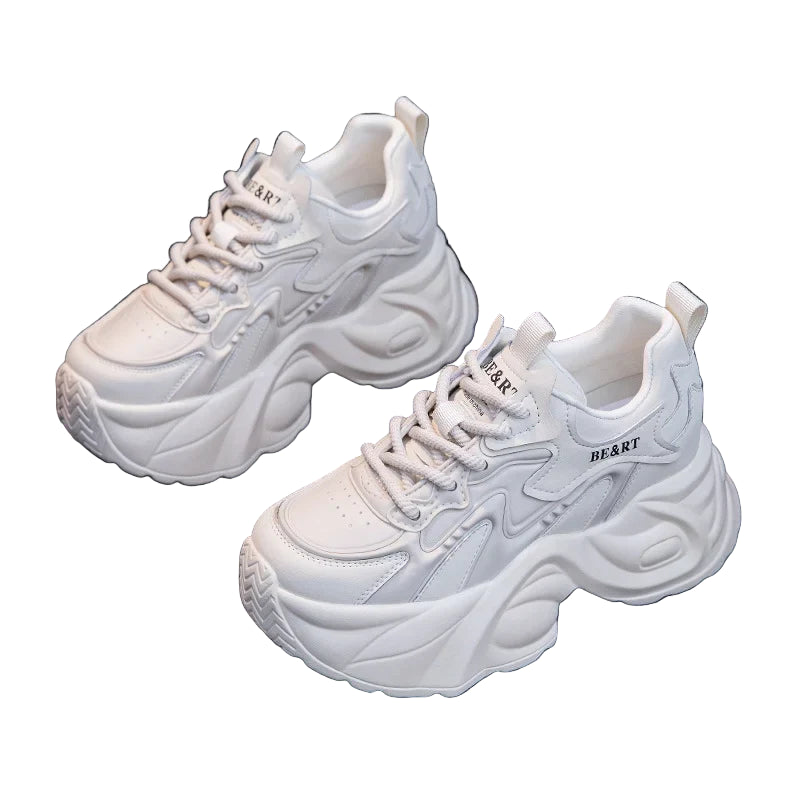 Basket en cuir véritable pour femme