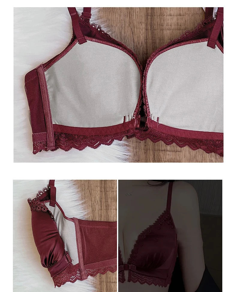 Ensemble de lingerie deux pièces rouge pour femme